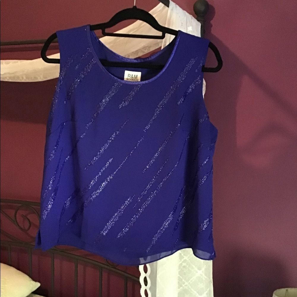 R & M Richards by Karen Kwong Blue Camisole 14